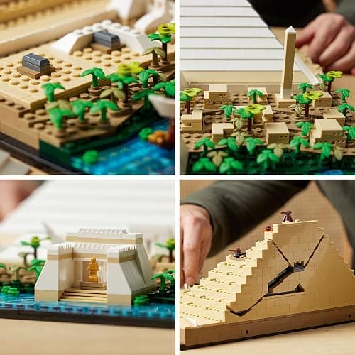 LEGO Architecture Great Pyramid of Giza Set 21058, Home Décor Model Building Kit, Creative DIY Activity, Famous Landmarks Collection thumbnail 3