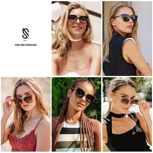 SOJOS Fashion Square Sunglasses for Women Trendy UV Protection Lens Womens Sunnies Sunglasses SJ2196 thumbnail 2