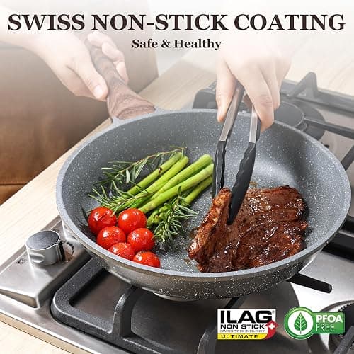 SENSARTE 1.5 Quarts Nonstick Saucepan with 8 Inch Frying Pan Skillet with Lid thumbnail 7