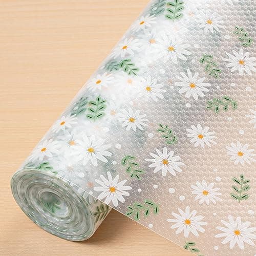 Cooyes Shelf Liner – Premium Non-Adhesive Cabinet & Drawer Liner for Kitchen – Waterproof Shelf Paper with Modern Pattern – Durable EVA Cabinet Mat – Easy to Cut - Image 1