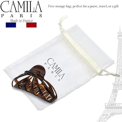 Camila Paris NV109 2PK French Hair Clip for Women Thick Hair for Long Curly Wavy Hair, Girls Hair Claw Clips Fashion Styling Hair Accessories for Women, Strong Hold Grip, Made in France thumbnail 6