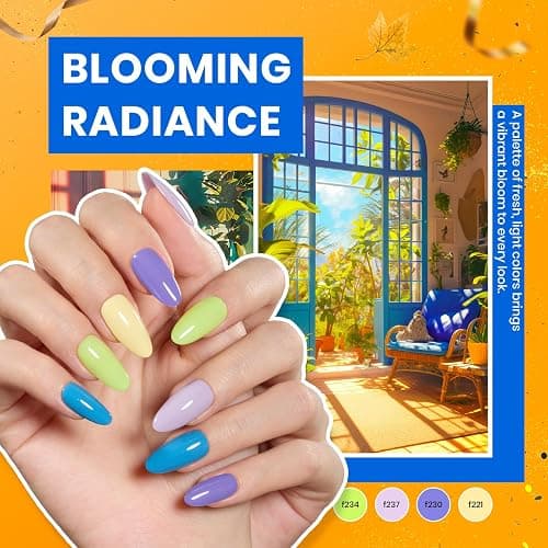 Beetles Gel Nail Polish Kit with U V Light - 80Pcs Fall Nail Fest Color Enchantment 55 Colors Gel Polish Starter Kit with Base Top Coat DIY Nails Stickers Manicure Tools Gift for Women Teens Girls thumbnail 6