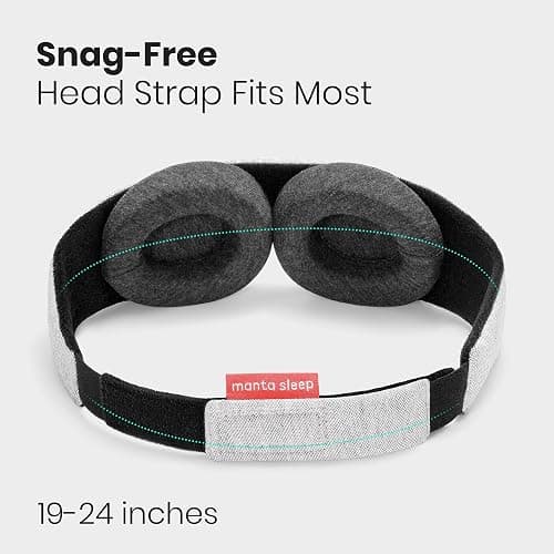 Manta Original Sleep Mask - Maximum Blackout Sleep Mask for Deep Sleep, Adjustable with Detachable Eye Cups, Zero Eye Pressure for Back & Belly Sleepers, Ideal for Travel, Shift Work & Daytime Sleep thumbnail 7