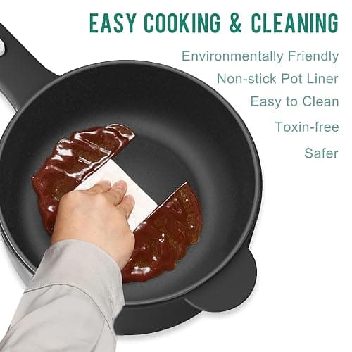 Dezin Hot Pot Electric, 2L Non-Stick Sauté Pan, Rapid Noodles Cooker, Mini Portable Pot for Steak, Egg, Fried Rice, Ramen, Oatmeal, Soup with Power Adjustment & Spatula, College Dorm Room Essential thumbnail 8