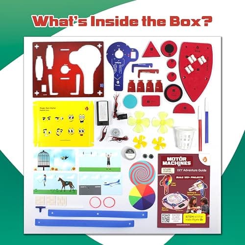 Butterfly EduFields 100+STEM Robotics Gift Kits for Ages 6-10-13 Boys Girls | Engineering & robotics kit with motor machines for kids ages 7 8-10 8-12; STEM building toy | Science Inventor Birthday gift. thumbnail 5