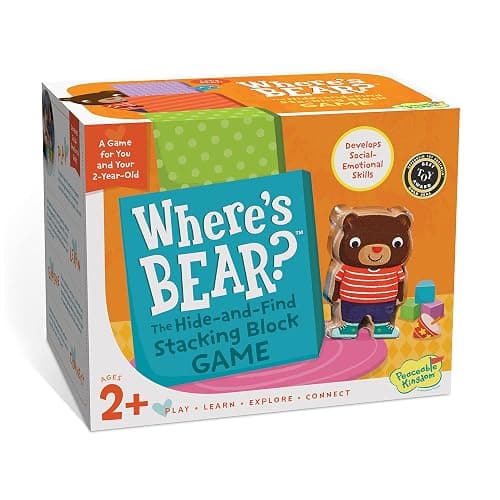 Peaceable Kingdom Where's Bear? The Hide and Find Stacking Block Game for 2 Year Olds - Image 1