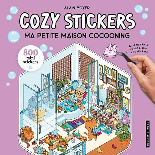 Cozy Stickers - Ma petite maison cocooning: 5 scènes à créer avec 800 mini stickers - Image 1