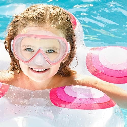 Kids Snorkel Swim Mask, Child Diving Mask Anti-Fog Swim Goggles with Nose Cover for Snorkeling Diving Swimming thumbnail 6