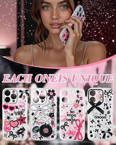 Junk Phone Case Charms Kit,Charms for Junk Cases,Kawaii Bow, Letter Beads, Nail Accessories, Flatback Resin, Cute Aesthetic Big Decor for Personalization thumbnail 6
