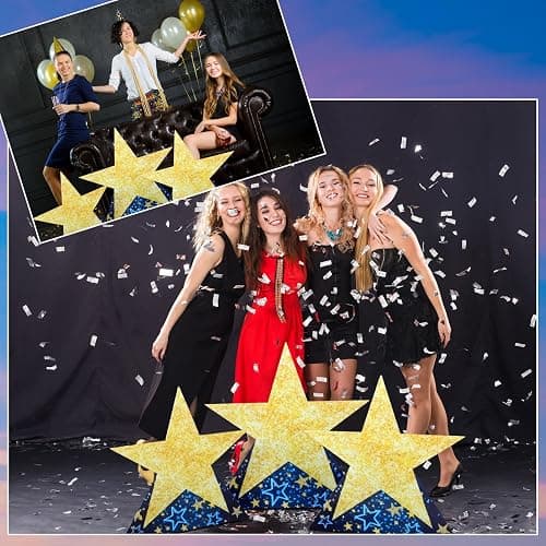 Leinuosen 3 Pcs 25.8" - 31.5" Star Starry Night Movie Night Party Decorations Twinkle Little Star Cardboard Cutout Stand-up Movie Prom Award Homecoming Wedding Birthday Party Photo Prop Backdrop Decor thumbnail 5