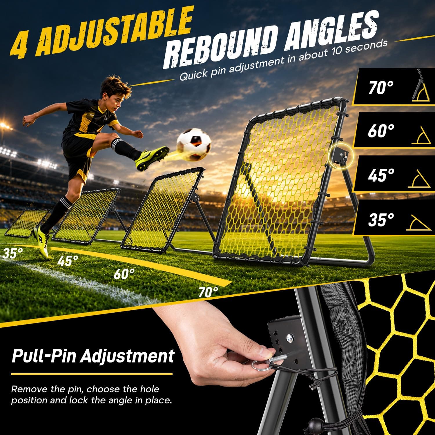 Happy Jump Portable Soccer Rebounder Net for Soccer Training Practice thumbnail 2