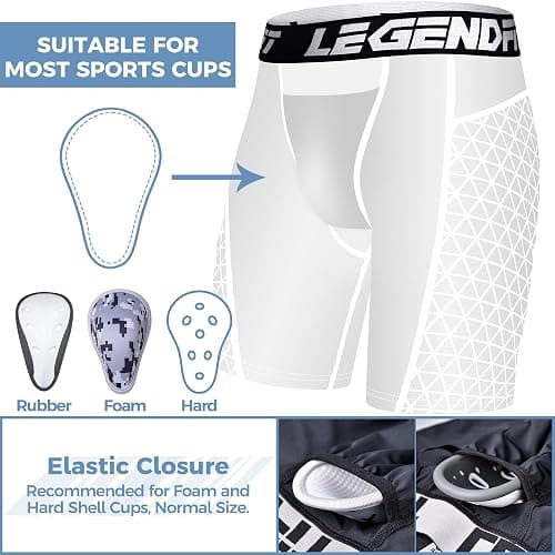 Legendfit Youth Boys Baseball Sliding Shorts Cup Pocket Protective Athletic Compression Underwear Football Lacrosse thumbnail 4