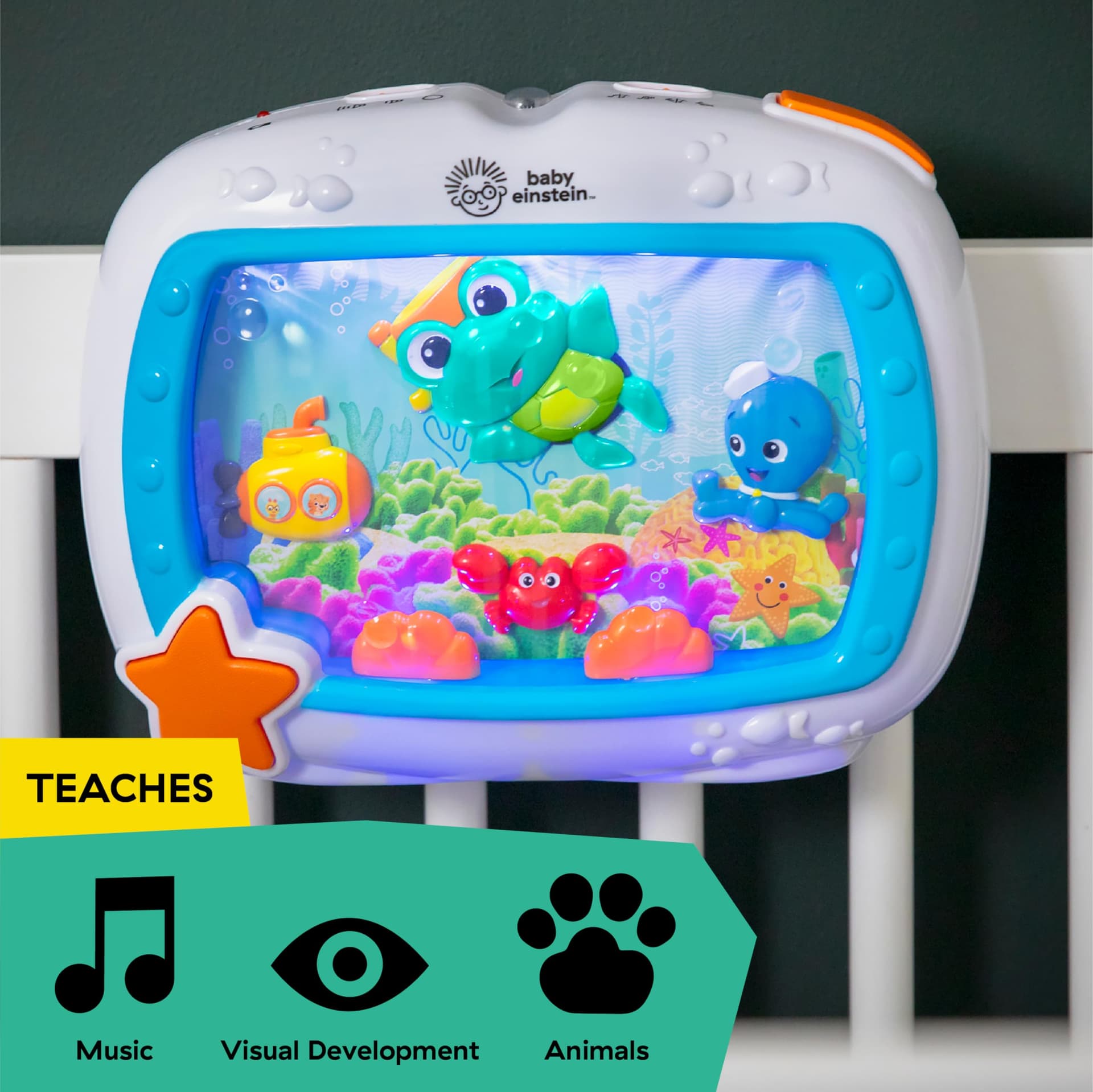 Baby Einstein Sea Dreams Soother Musical Crib Toy and Sound Machine, Newborn and up thumbnail 6