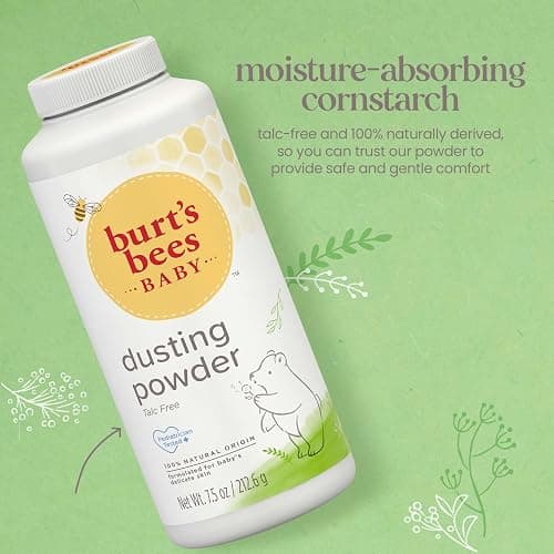 Burt's Bees Stocking Stuffers, Baby Dusting Powder, 100% Natural Origin, Talc-Free, Pediatrician Tested, 7.5 Ounces, Pack May Very thumbnail 3
