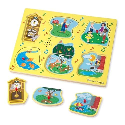 Melissa & Doug Nursery Rhymes 1 Light-Activated Sound Puzzle - 6 Pieces thumbnail 5