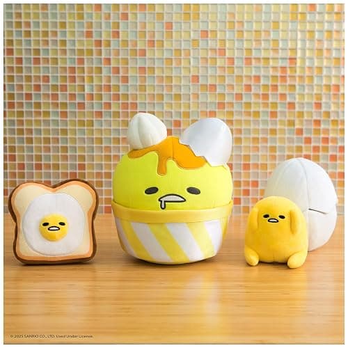 GUND Sanrio Gudetama The Lazy Egg Stuffed Animal, Gudetama Egg Toast Plush Toy for Ages 1 and Up, 5” thumbnail 7