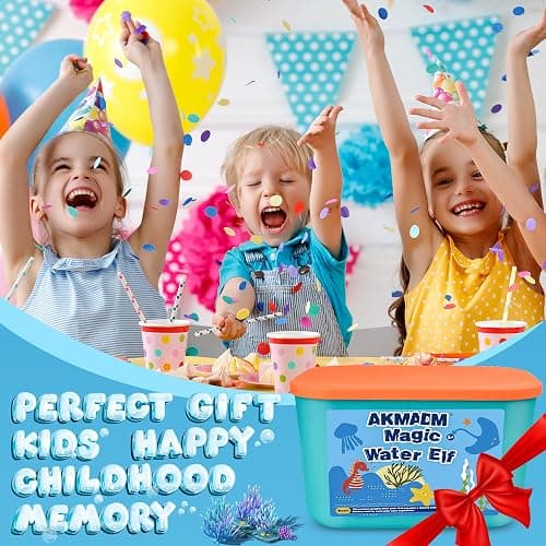 AKMADM Magic Water Elf Toy Kit for Kids - Aqua Fairy Water Gel Kit - 20 Colors*60ml Squishy Maker Set - 18 Shape Molds - Arts & Crafts Water Elf Creation kit - Children's DIY Marine Life (20 Colors) - 60ml-20colors thumbnail 7