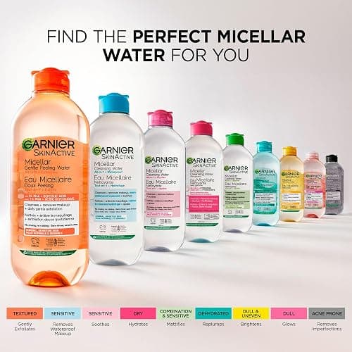 Garnier Micellar Water For Waterproof Makeup, Hydrating Facial Cleanser & Makeup Remover, Suitable for Sensitive Skin, Vegan, Cruelty Free, 13.5 Fl Oz (400mL), 1 Count thumbnail 11