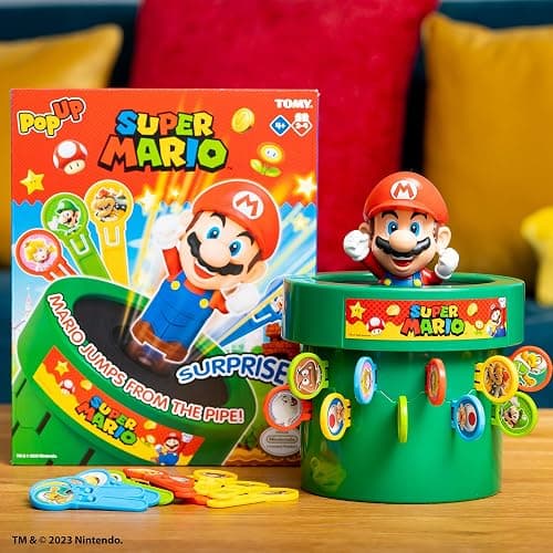 TOMY Pop Up Super Mario Board Game - Family and Preschool Games for Family Game Night - Kids Activities and Super Mario Toys - Girls and Boys Games - 2-4 Players - Ages 4 Years and Up thumbnail 7