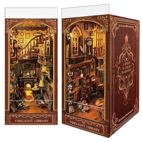 Firelight Library (Book Nook) - Image 1