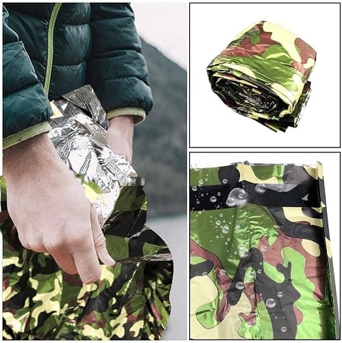 HONYAO Sac de Couchage de Survie, Sac de Couchage d'urgence, Bivvy de Survie Léger Camping en Plein air Randonnée, Couverture de Survie thumbnail 3