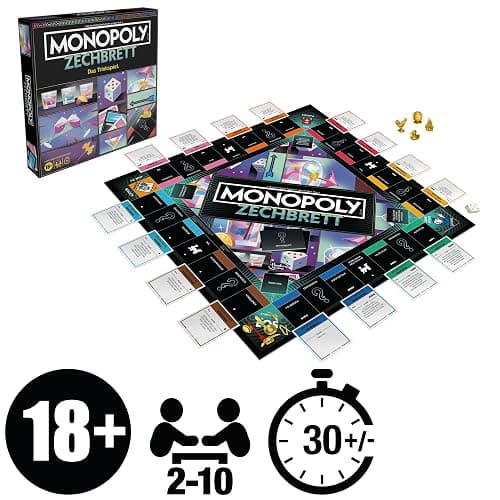 Monopoly Board Crawl Partyspiel, offizielles Monopoly Trinkspiel für Erwachsene ab 21 Jahren - Deutsche Fassung thumbnail 2