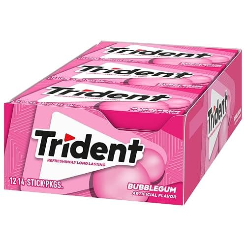 Trident Bubblegum Sugar-Free Chewing Gum, 12 Packs of 14 Pieces (168 Total Pieces) thumbnail 11