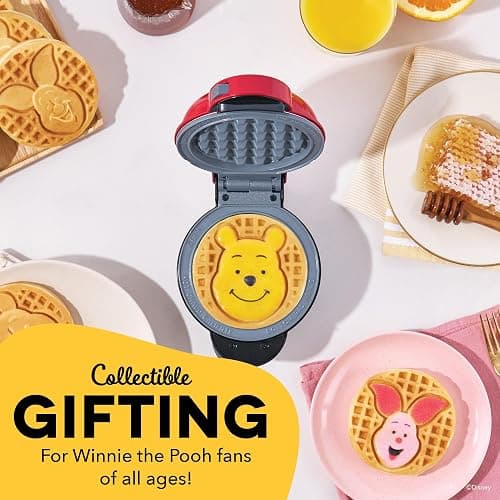 Disney Dash MultiMaker® Mini System Removable Plate Set - Ceramic Coating Replacement Plates for Waffle Breakfast - Waffle Maker Not Included - 4-Inch - 2-Pack - Winnie the Pooh & Piglet thumbnail 8