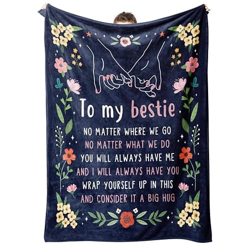 GiltGlimmer Friendship Gifts for Women Christmas, Best Friend Birthday Gifts for Women, Best Friend Blanket Gift, to My Bestie Throw Blanket for Mothers Day 60" x 50" - Image 1