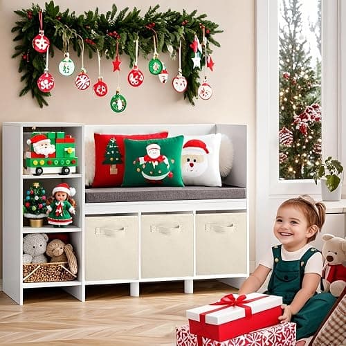 ShellKingdom Foldable Fabric Storage Cubes And Cloth Organizer Drawer For Closet And Toys, 6 Pack (Beige) thumbnail 2