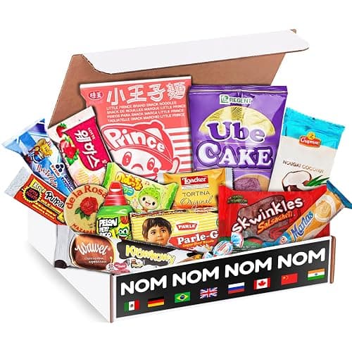 Elite World Snack Sampler Box - 30+ Foreign snacks and global candies - Huge Assortment of Asian Snacks, European Treats, Central American Candy and more - Gift Care Package - Image 1