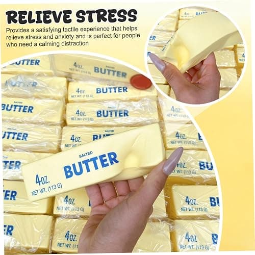 Squish Toys, Slow Rebound Cute Butter Squeeze Stress Balls, 5.7x1.6 inch Stress Relief Sensory Toys for Adults Kids Gifts thumbnail 5