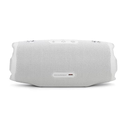 JBL Charge 6 - Portable Waterproof & Drop-Proof Bluetooth Speaker, Bold Pro Sound with AI Sound Boost, 28Hrs of Playtime, Built-in powerbank & Comes with a Sturdy/Removable Carrying Strap (White) thumbnail 9