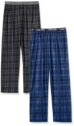 Calvin Klein boys Sleepwear Super Soft Brushed Micro Pajama Pant, 2 PackPajama Bottom - Image 1