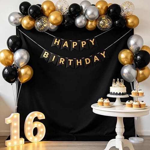 Black Photo Backdrop for Photoshoot, Black Photography Backdrop for Portraits, Fabric Background for Product Photography and Video Creation 10FTx10FT thumbnail 8