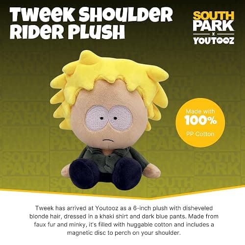 Youtooz Tweek Shoulder Rider 6" Plush, Collectible Tweek Plushie from South Park South Park Collection thumbnail 3