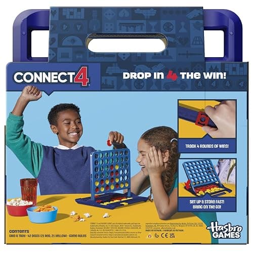 Official Hasbro Games Connect 4 Game (2025 Edition) | All-in-1 Storage, Carrying Case, Score Tracker | Ages 6+ | 2 Players | Family Games for Kids thumbnail 3