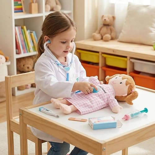 June Garden 18" Little Patient Emily Plush Anatomy Doll - Soft Educational Toy with Removable Human Organs - Learn Basic Anatomy for Toddlers and Kids thumbnail 5