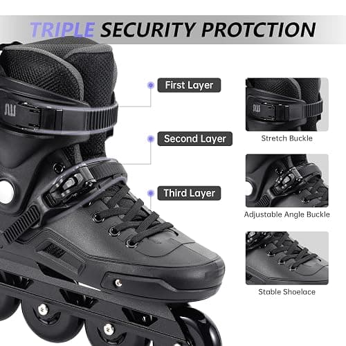 SWAY Professional Inline Skates for Adult, High Performance Roller Skates for Women Men, Racing Skates for Teens, Male, Female, Roller Blades Size 4-10, ABEC-11 Bearing thumbnail 2