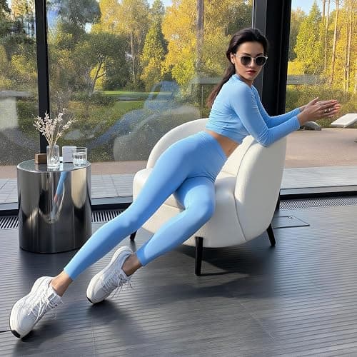 DHSO High Waisted Leggings for Women – Tummy Control Soft Workout Yoga Pants Gym Leggings, Stretchy & Slim Fit thumbnail 3