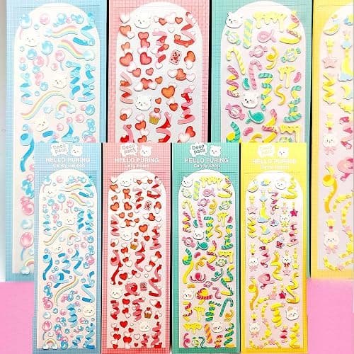 25 Sheets Cute Laser Deco Stickers Set, Decor Kpop Stickers. for Photocards, Headphones, Water Bottle, Phones, laptops, Planner thumbnail 6