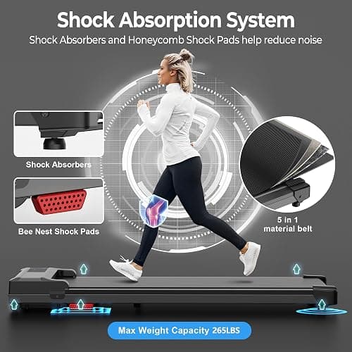 Walking Pad Treadmill for Home - Under Desk Treadmills Mini Portable Walking Running Machine Slim Compact Small Lightweight thumbnail 3