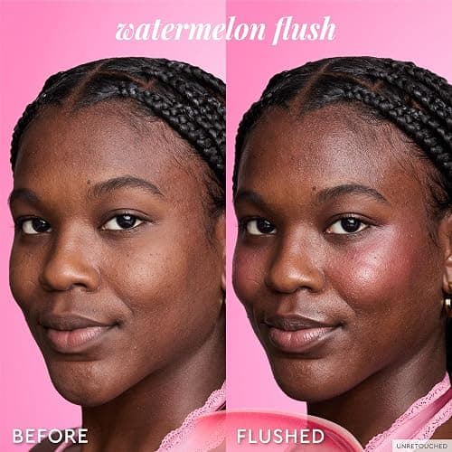 Glow Recipe Niacinamide Dewy Flush Tinted Liquid Blush Serum - Glowy Blush for Cheeks to Smooth, Hydrate & Brighten - Liquid Korean Makeup with Buildable Soft Pink Tint - Watermelon Flush (0.4 oz) thumbnail 7