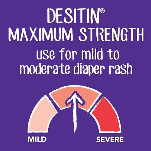 Desitin Maximum Strength Baby Diaper Rash Cream, 40% Zinc Oxide for Treatment, Relief & Prevention, Hypoallergenic, Phthalate- & Paraben-Free Paste, Protects Skin for 12 Hours, 4.8 oz (Pack of 2) - Rash Cream - 4.8 Ounce (Pack of 2)\n thumbnail 3