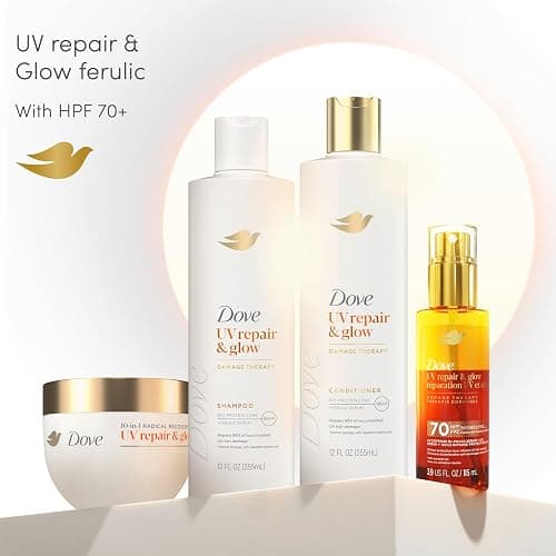 Dove Radical Recovery 10-in-1 Hair Mask 1ct UV Repair & Glow Deep recovery from 99% of UV hair damage with Melting Lumi-Beads 9.2 oz thumbnail 9