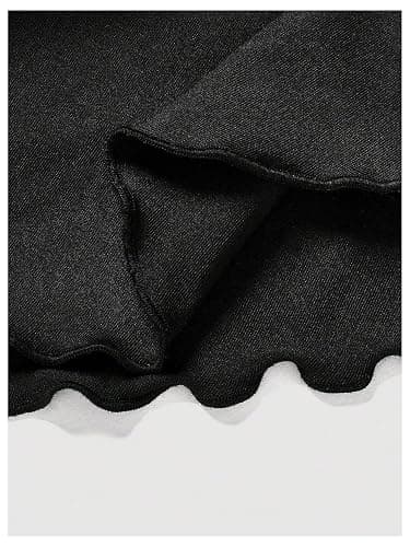 PRSFPN Women's Y2k Mini Ruffle Skirts with Shorts Tiered Layers Cute Elastic Waist Coquette Skort Drawstring Side Bow Tie thumbnail 9