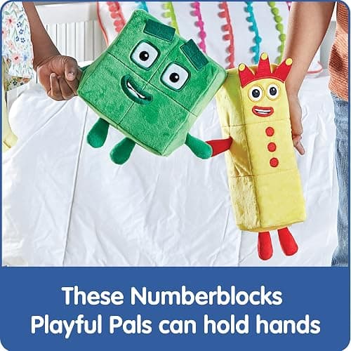 hand2mind Numberblocks Three & Four Playful Pals, Plush Figure Toys, Numbers for Toddlers, Preschool Math Learning Toys, Stuffed Animal Plushies, Counting Blocks, Soft Stuffies, Kids Birthday Gifts thumbnail 5