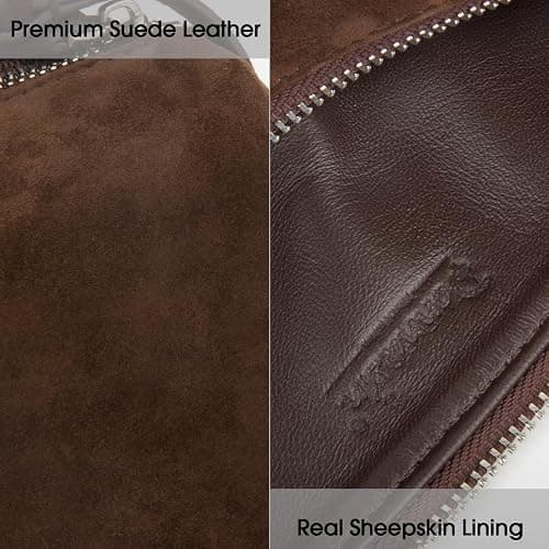 DONNAIN Premium Suede Leather Crossbody Purses for Women, Small Shoulder Bag with Adjustable Strap and Crossbody Hobo Bag thumbnail 3