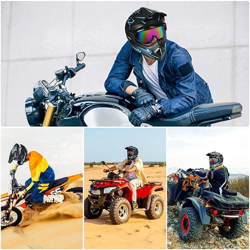 Yesmotor Youth Dirt Bike Helmet Quick Release Buckle - Dirt Bike Helmets for Kids 8-14, Youth ATV Helmet (Gloves Goggles Mask) 4Pcs Set - DOT Approved thumbnail 6