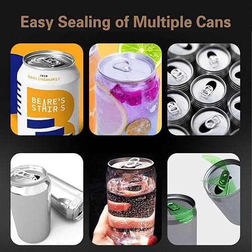 Automatic Can Sealer Machine - Electric Commercial Tin Cup Sealer For Aluminum/plastic Cans - 2.17" Diameter, 4.53"-6.69" Height, Ideal For Home, Cafe, Restaurant & Beverage Stores black thumbnail 8